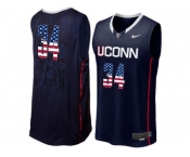 2016 US Flag Fashion Uconn Huskies Ray Allen #34 College Basketball Jersey - Navy