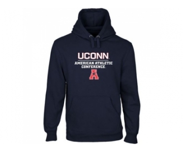 UConn Huskies Modern Slant Pullover Hoodie Navy Blue