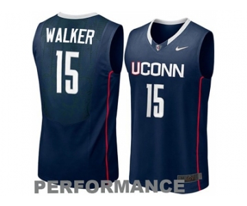 Uconn Huskies Kemba Walker #15 College Basketball Jersey - Navy Blue