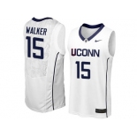 Uconn Huskies Kemba Walker #15 College Basketball Jersey - White