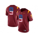 2016 US Flag Fashion 2016 USC Trojans JuJu Smith-Schuster #9 College Football Jersey - Red