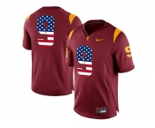 2016 US Flag Fashion 2016 USC Trojans JuJu Smith-Schuster #9 College Football Jersey - Red