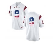 2016 US Flag Fashion 2016 USC Trojans JuJu Smith-Schuster #9 College Football Jersey - White