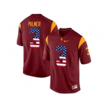 2016 US Flag Fashion USC Trojans Carson Palmer #3 College Football Jersey - Red