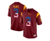 2016 US Flag Fashion USC Trojans Carson Palmer #3 College Football Jersey - Red