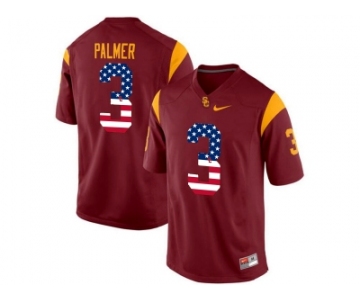 2016 US Flag Fashion USC Trojans Carson Palmer #3 College Football Jersey - Red