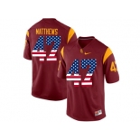 2016 US Flag Fashion USC Trojans Clay Matthews #47 College Football Jersey - Red