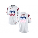 2016 US Flag Fashion USC Trojans Marcus Allen #33 College Football Jersey - White