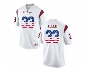 2016 US Flag Fashion USC Trojans Marcus Allen #33 College Football Jersey - White