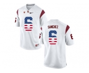 2016 US Flag Fashion USC Trojans Mark Sanchez #6 College Football Jersey - White