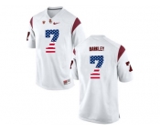 2016 US Flag Fashion USC Trojans Matt Barkley #7 College Football Jersey - White