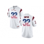 2016 US Flag USC Trojans O.J Simpson #32 College Basketball Jersey - White