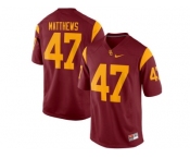 USC Trojans Clay Matthews #47 College Football Jersey - Red