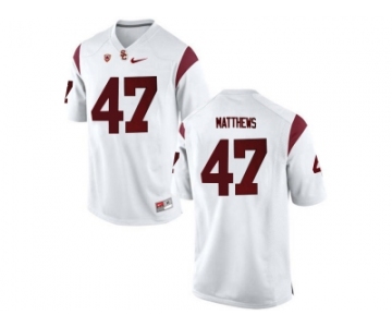 USC Trojans Clay Matthews #47 College Football Jersey - White