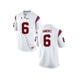 USC Trojans Mark Sanchez #6 College Football Jersey - White