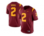 USC Trojans Robert Woods #2 Patch College Football Jersey - Red