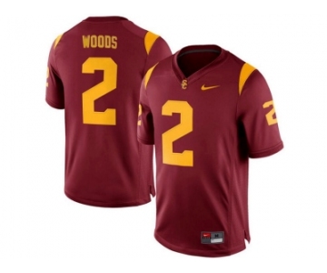 USC Trojans Robert Woods #2 Patch College Football Jersey - Red