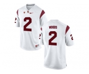 USC Trojans Robert Woods #2 Patch College Football Jersey - White