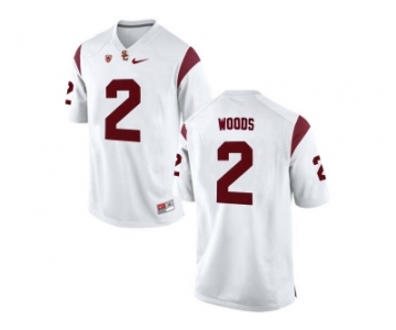 USC Trojans Robert Woods #2 Patch College Football Jersey - White