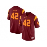 USC Trojans Ronnie Lott #42 College Football Jersey - Red