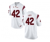 USC Trojans Ronnie Lott #42 College Football Jersey - White