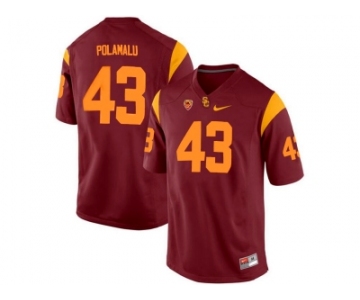 USC Trojans Troy Polamalu #43 College Football Jersey - Red