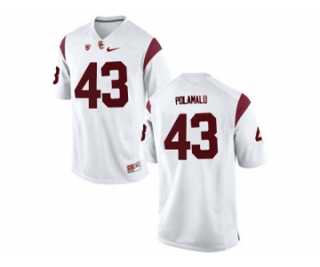 USC Trojans Troy Polamalu #43 College Football Jersey - White