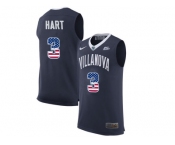 2016 US Flag Fashion 2017 Villanova Wildcats Josh Hart 3 College Basketball Jersey - Navy Blue