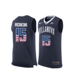 2016 US Flag Fashion 2017 Villanova Wildcats Ryan Arcidiacono #15 College Basketball Jersey - Navy Blue