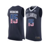 2016 US Flag Fashion 2017 Villanova Wildcats Ryan Arcidiacono #15 College Basketball Jersey - Navy Blue