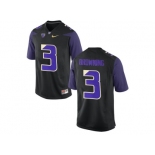 2016 Washington Huskies Jake Browning #3 College Football Limited Jersey - Black