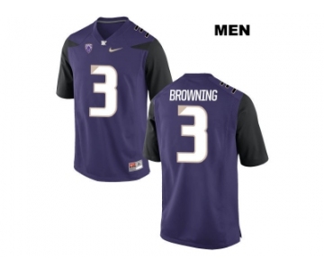 2016 Washington Huskies Jake Browning #3 College Football Limited Jersey - Purple