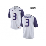 2016 Washington Huskies Jake Browning #3 College Football Limited Jersey - White