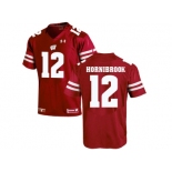 2016 Men's UA Wisconsin Badgers Alex Hornibrook #12 College Football Jersey - Red