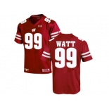 2016 Men's UA Wisconsin Badgers J.J Watt #99 College Football Jersey - Red