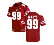 2016 Men's UA Wisconsin Badgers J.J Watt #99 College Football Jersey - Red