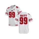 2016 Men's UA Wisconsin Badgers J.J Watt #99 College Football Jersey - White