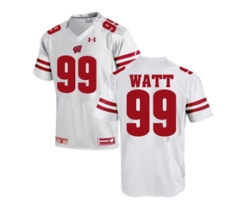 2016 Men's UA Wisconsin Badgers J.J Watt #99 College Football Jersey - White