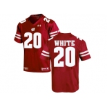 2016 Men's UA Wisconsin Badgers James White #20 College Football Jersey - Red