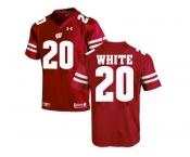 2016 Men's UA Wisconsin Badgers James White #20 College Football Jersey - Red