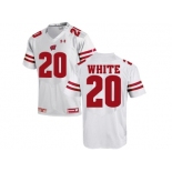 2016 Men's UA Wisconsin Badgers James White #20 College Football Jersey - White