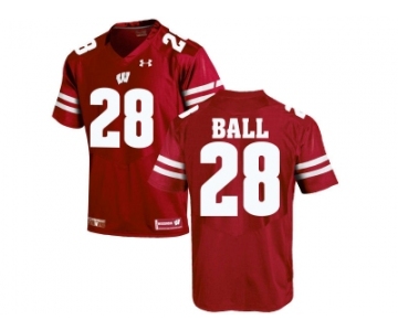 2016 Men's UA Wisconsin Badgers Montee Ball #28 College Football Jersey - Red