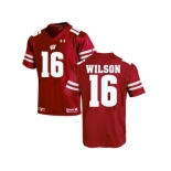 2016 Men's UA Wisconsin Badgers Russell Wilson #16 College Football Jersey - Red