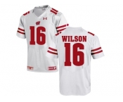 2016 Men's UA Wisconsin Badgers Russell Wilson #16 College Football Jersey - White