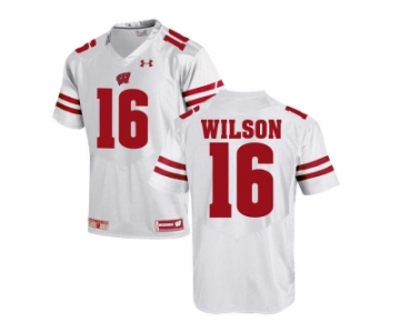 2016 Men's UA Wisconsin Badgers Russell Wilson #16 College Football Jersey - White