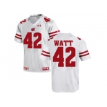 2016 Men's UA Wisconsin Badgers T.J Watt #42 College Football Jersey - White