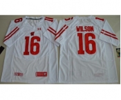 Badgers #16 Russell Wilson White Under Armour Stitched NCAA Jersey