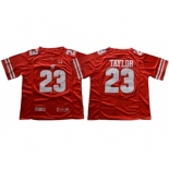 Badgers #23 Jonathan Taylor Red Under Armour Stitched NCAA Jersey