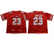 Badgers #23 Jonathan Taylor Red Under Armour Stitched NCAA Jersey