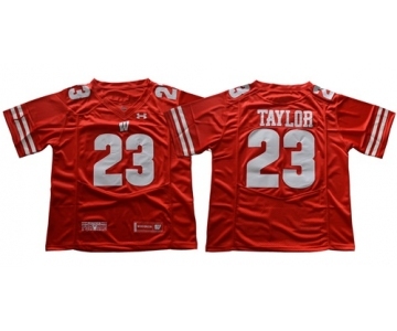 Badgers #23 Jonathan Taylor Red Under Armour Stitched NCAA Jersey